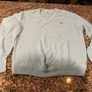 Lacoste V-Neck Blue Sweater Timeless Elegance